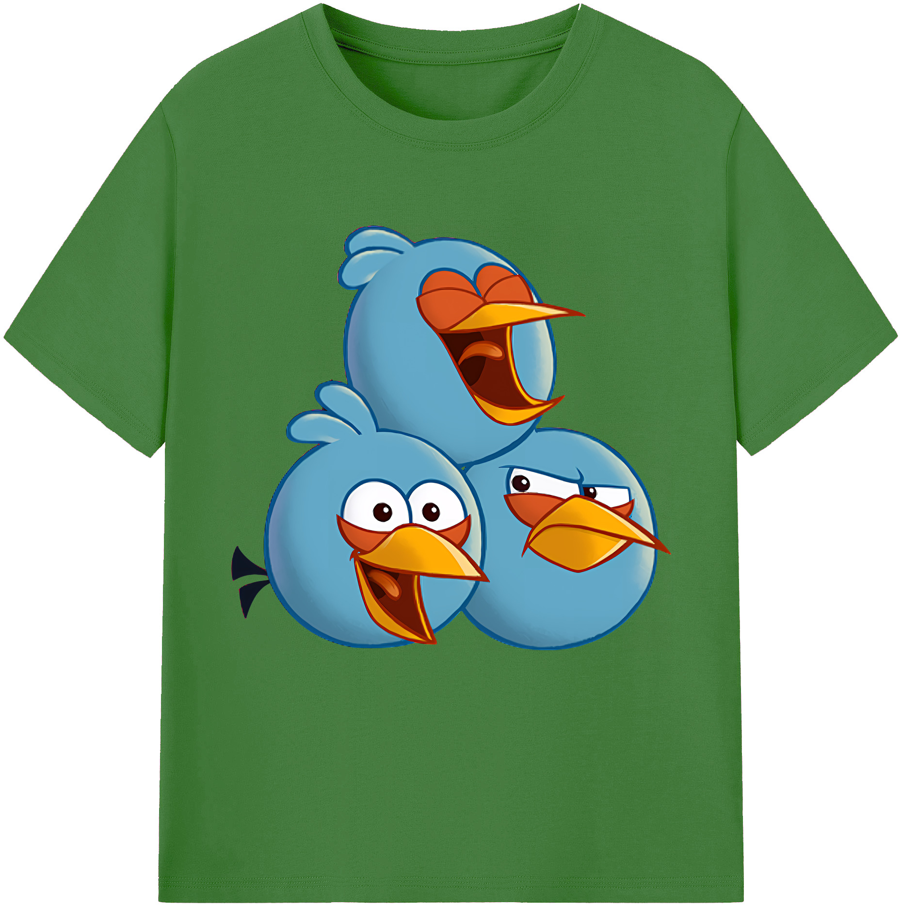 （画像用） Angry Birds アングリーバード レディースカジュアルプリントTシャツ（綿100％）